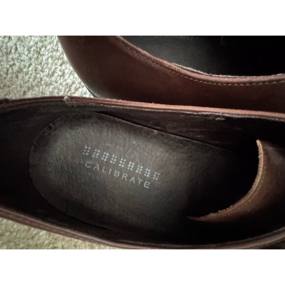 CALIBRATE Men’s Brown Leather Double Monk Strap Dress Shoes 11M – Classic Style - Picture 9 of 11